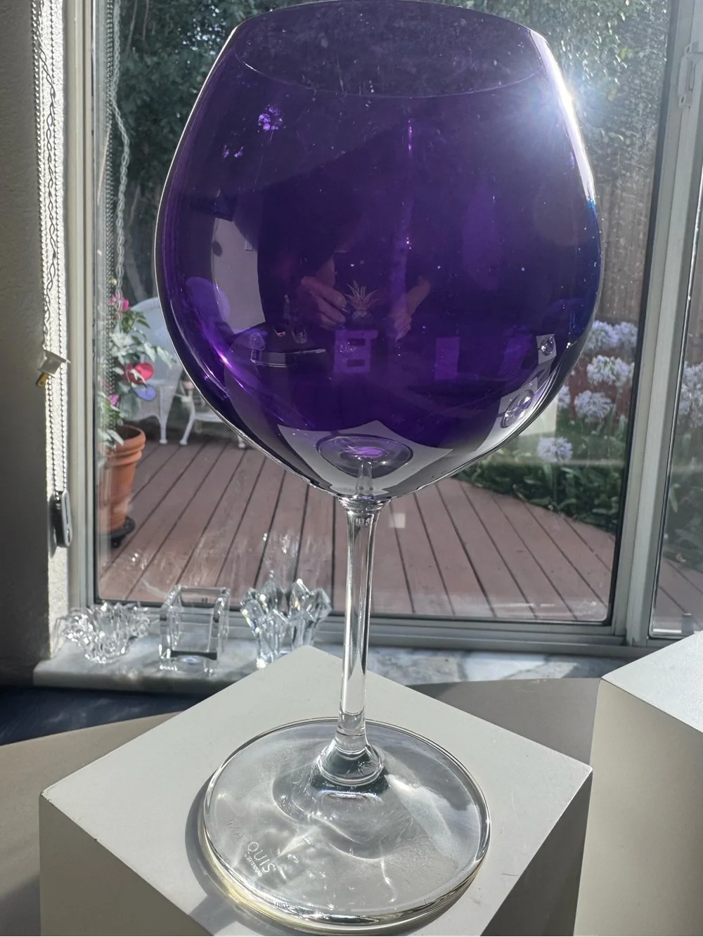 Marquis by Waterford Vintage Jewels Wine Goblets Amethyst Cobalt Emerald Set 3